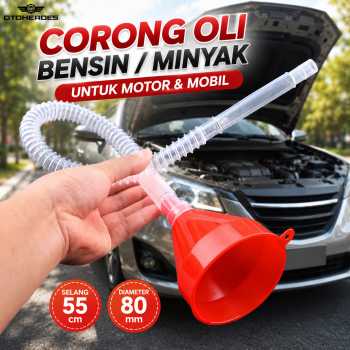 OTOHEROES Corong Oli Bensin Minyak Motor Mobil 80mm Selang 55cm - FL80