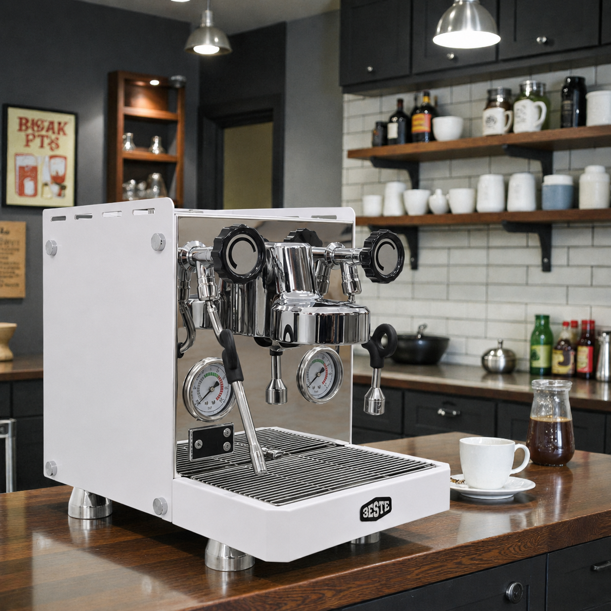 Trieste Mesin Kopi Espresso Coffee Maker Semi Automatic 15 Bar 1780W - M180 Gambar produk Trieste Mesin Kopi Espresso Coffee Maker Semi Automatic 15 Bar 1780W - M180 - 2