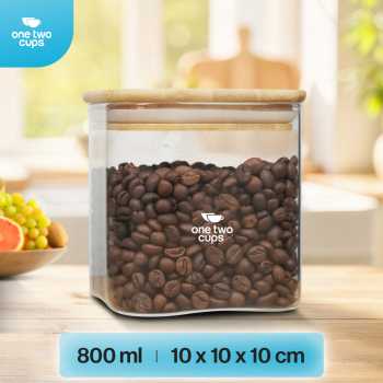 One Two Cups Toples Kaca Penyimpanan Makanan Kedap Udara Storage Jar - HC1019