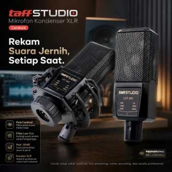 TaffSTUDIO Mikrofon Kondenser XLR Condenser Microphone with Holder - LGT240