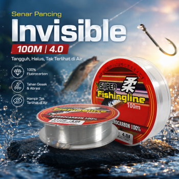 Gambar produk YAOXIN Senar Pancing Fluorocarbon Invisible Spot Fishing Line 100M 4.0 - OY0068