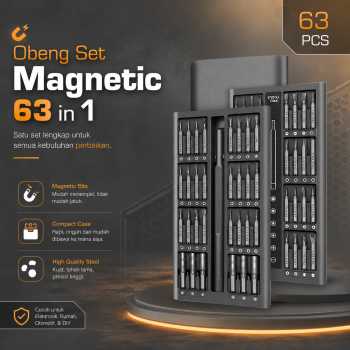 Quk Obeng Set Mobile Phone Repair Kit Magnetic Bits 63 in 1 - Quk63