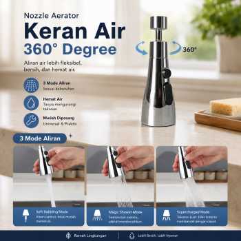 KELSEY Nozzle Aerator Keran Air Adjustable Sprayer 360 Degree - K36
