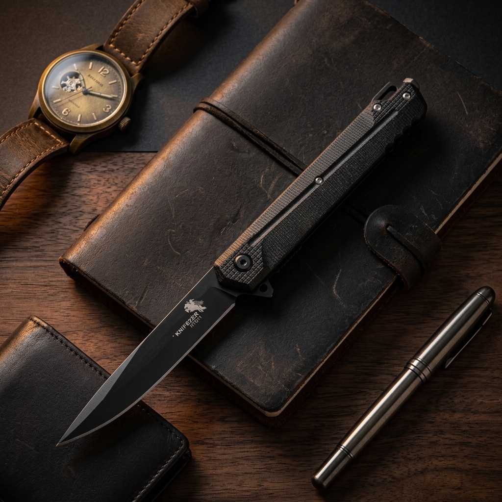 KNIFEZER Pisau Lipat EDC Portable Outdoor Survival Knife - HTG11 Gambar produk KNIFEZER Pisau Lipat EDC Portable Outdoor Survival Knife - HTG11 - 6