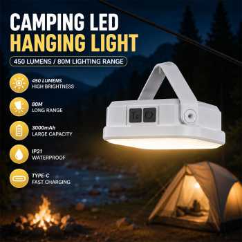 Machify Lampu Camping Tenda Gantung LED Waterproof 450 Lumens 3000mAh - SL-2026