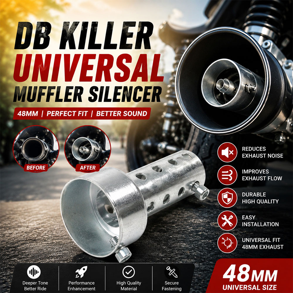 TOTMO Db Killer Universal Muffler Silencer Peredam Knalpot Motor 48mm - ES01010 Gambar produk TOTMO Db Killer Universal Muffler Silencer Peredam Knalpot Motor 48mm - ES01010 - Utama