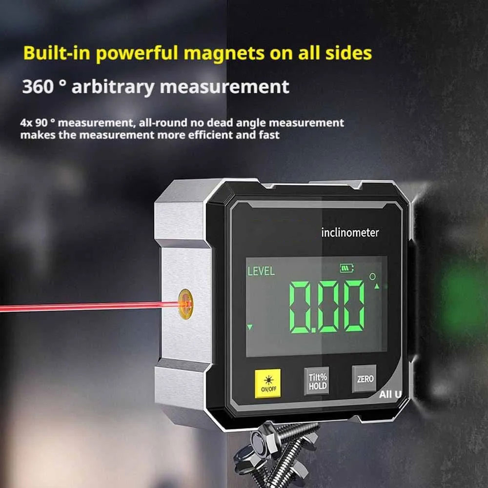 LTOOLS Inclinometer Laser Digital Ukur Kemiringan Magnetik Dipmeter - JC150 Gambar produk LTOOLS Inclinometer Laser Digital Ukur Kemiringan Magnetik Dipmeter - JC150 - 2