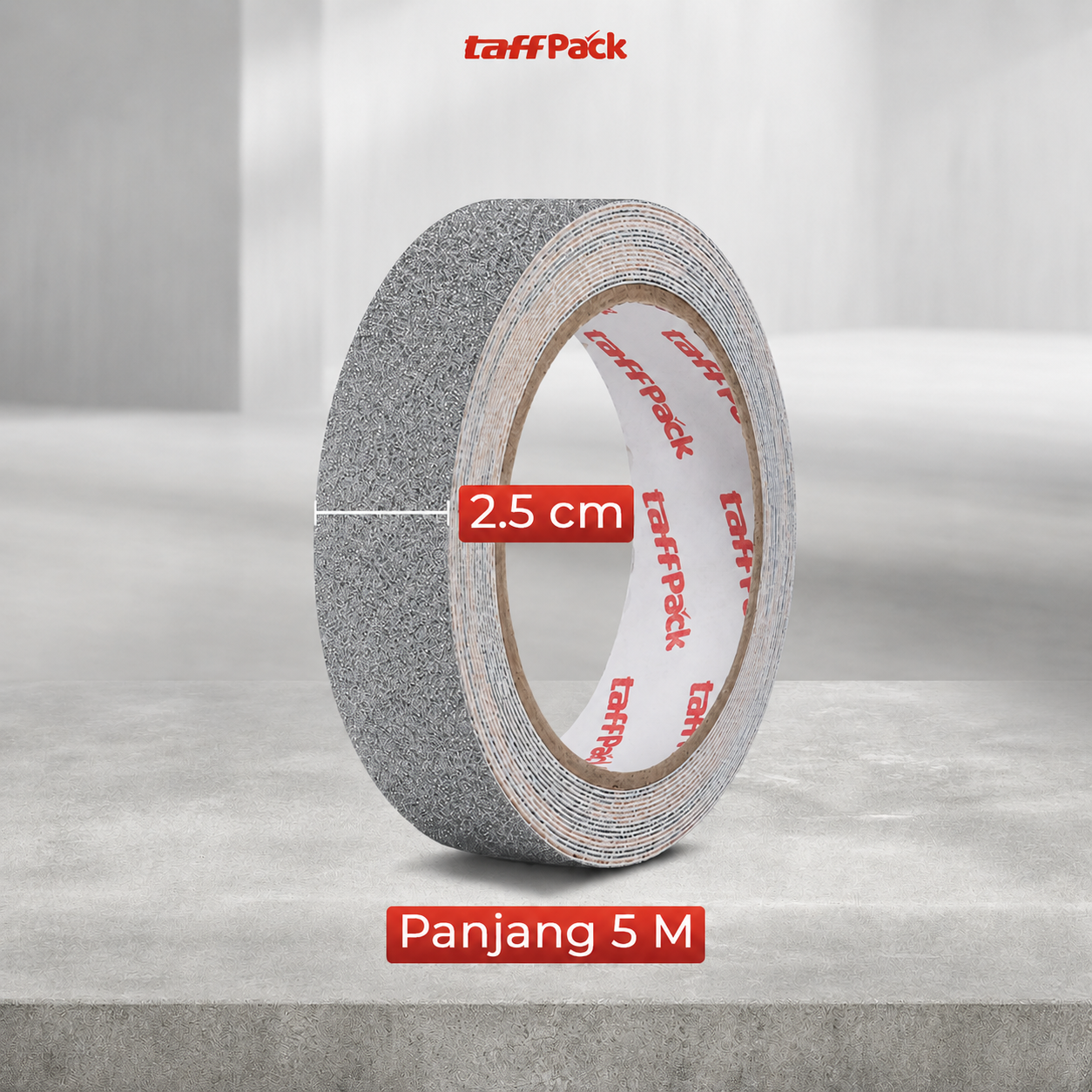 TaffPACK Lakban Tape Safety Grip Anti Slip 0.65mm Strong Traction 5Mx2.5cm Gambar produk TaffPACK Lakban Tape Safety Grip Anti Slip 0.65mm Strong Traction 5Mx2.5cm - 6