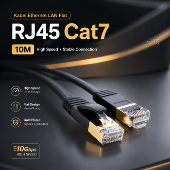 Kabel Ethernet Flat LAN Network RJ45 Cat7 10M - NW107