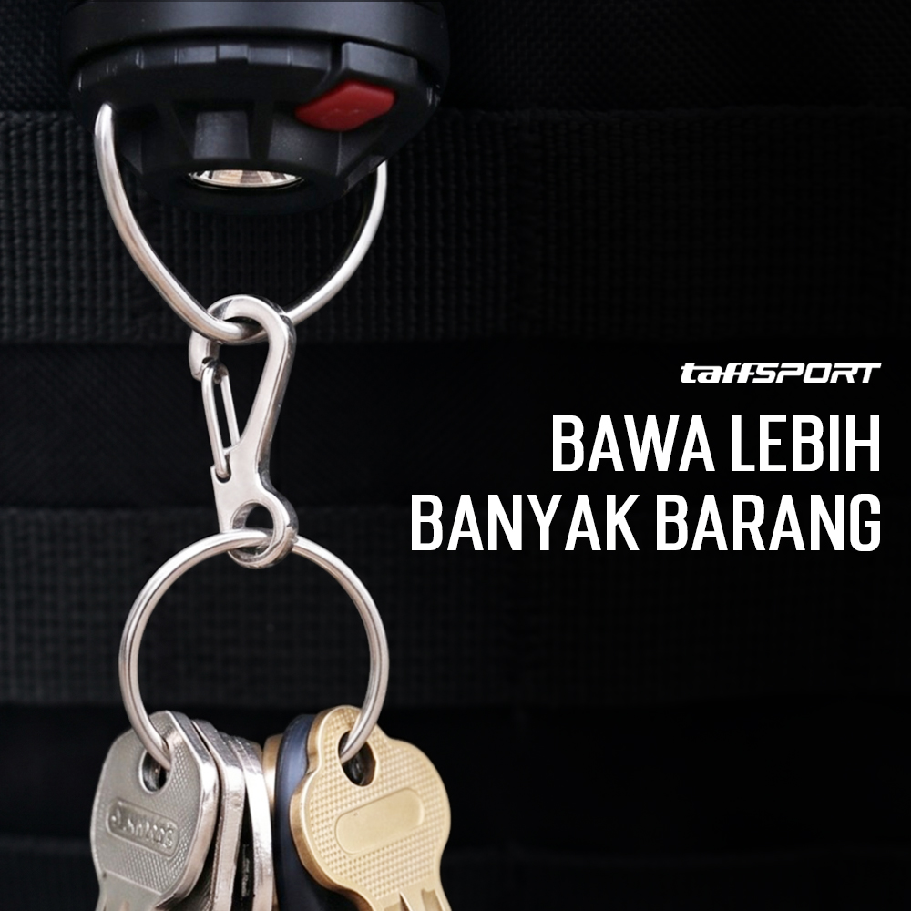 TaffSPORT Karabiner Mini Gantungan Kunci Keychain Hanging Buckle - AT10 Gambar produk TaffSPORT Karabiner Mini Gantungan Kunci Keychain Hanging Buckle - AT10 - 3