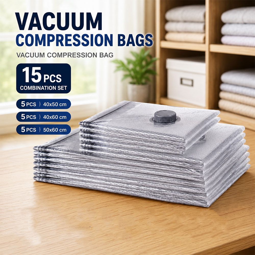 VRTY Kantong Plastik Vakum Pakaian Vacuum Compression Bag 15 PCS - YK-110 Gambar produk VRTY Kantong Plastik Vakum Pakaian Vacuum Compression Bag 15 PCS - YK-110 - Utama