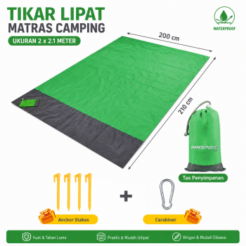 TaffSPORT Tikar Lipat Matras Camping Piknik Outdoor Waterproof Mat - FS-008
