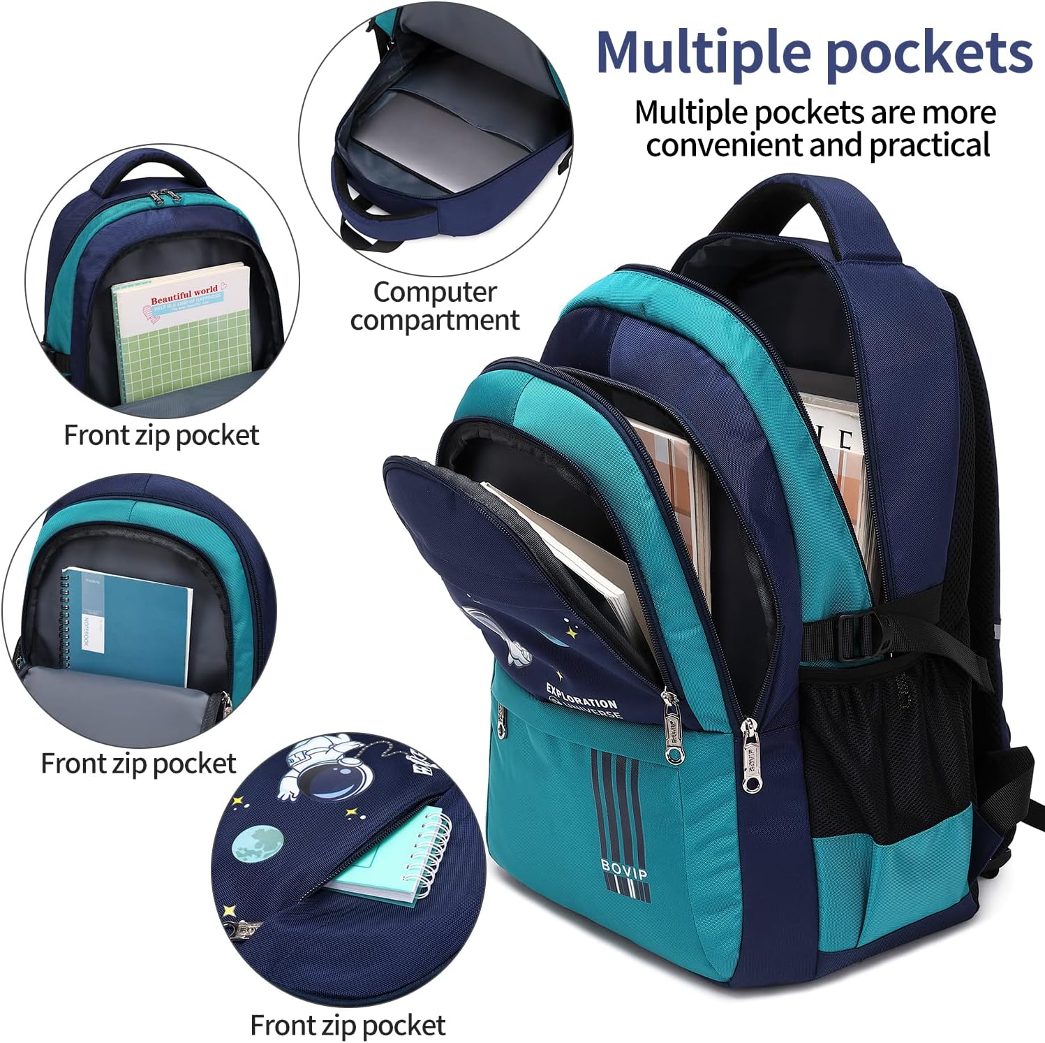 SM BABY Tas Ransel Sekolah Anak Astronot Breathable Waterproof Safety - LI-50 Gambar produk SM BABY Tas Ransel Sekolah Anak Astronot Breathable Waterproof Safety - LI-50 - 3