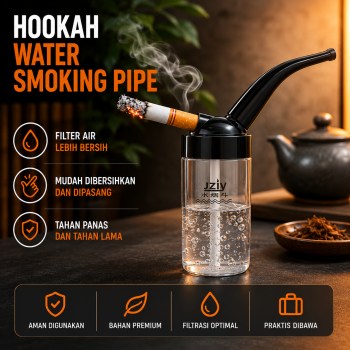 JZIY Pipa Rokok Portable Hookah Water Tobacco Smoking Pipe - JY-102