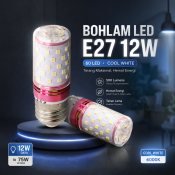 Gambar produk Green Eye Bohlam LED Corn Light Bulb E27 12W 60 LED Cool White - E262
