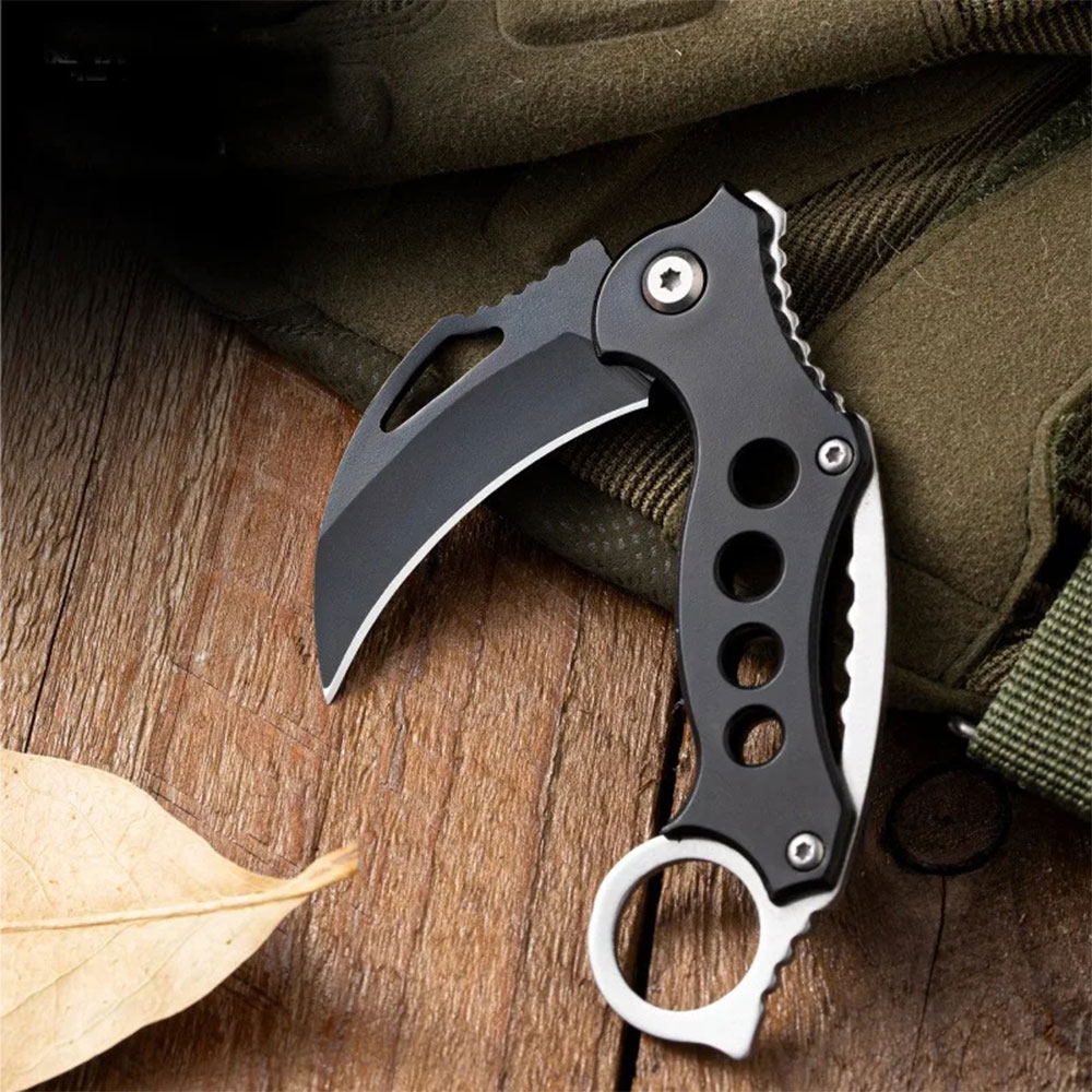 Andux Pisau Lipat Outdoor Pocket Knife Survival Tool with Carabiner - GK8 Gambar produk Andux Pisau Lipat Outdoor Pocket Knife Survival Tool with Carabiner - GK8 - 2
