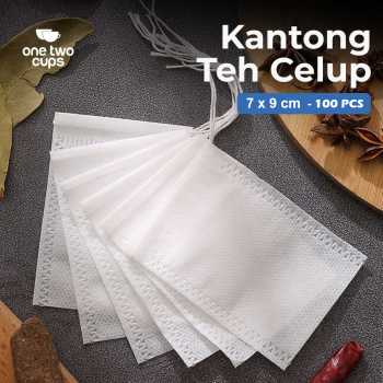 One Two Cups Kantong Teh Filter Saringan Tea Bag Disposable 100 PCS - M100
