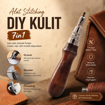 Gambar produk YOKOYAMA Alat DIY Kulit 7in1 Leather Craft Stitching Sewing Tool Set - DK30015