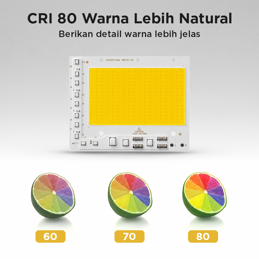 Ovicart LED COB Chip Driver Free 220V 5054 Lamp Board Beads 304 Cool White 6500K 100W - HO15 Gambar produk Ovicart LED COB Chip Driver Free 220V 5054 Lamp Board Beads 304 Cool White 6500K 100W - HO15 - 5