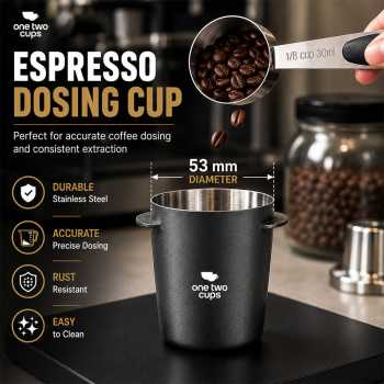 One Two Cups Dosing Cup Portafilter Espresso Machine SS304 - HB5