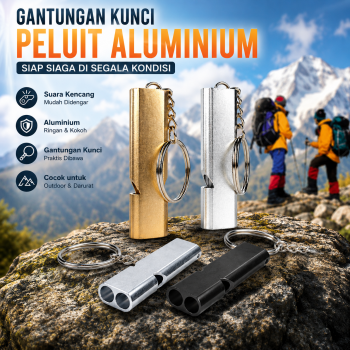 TaffSPORT Gantungan Kunci Peluit Aluminium Outdoor Whistle - Z648