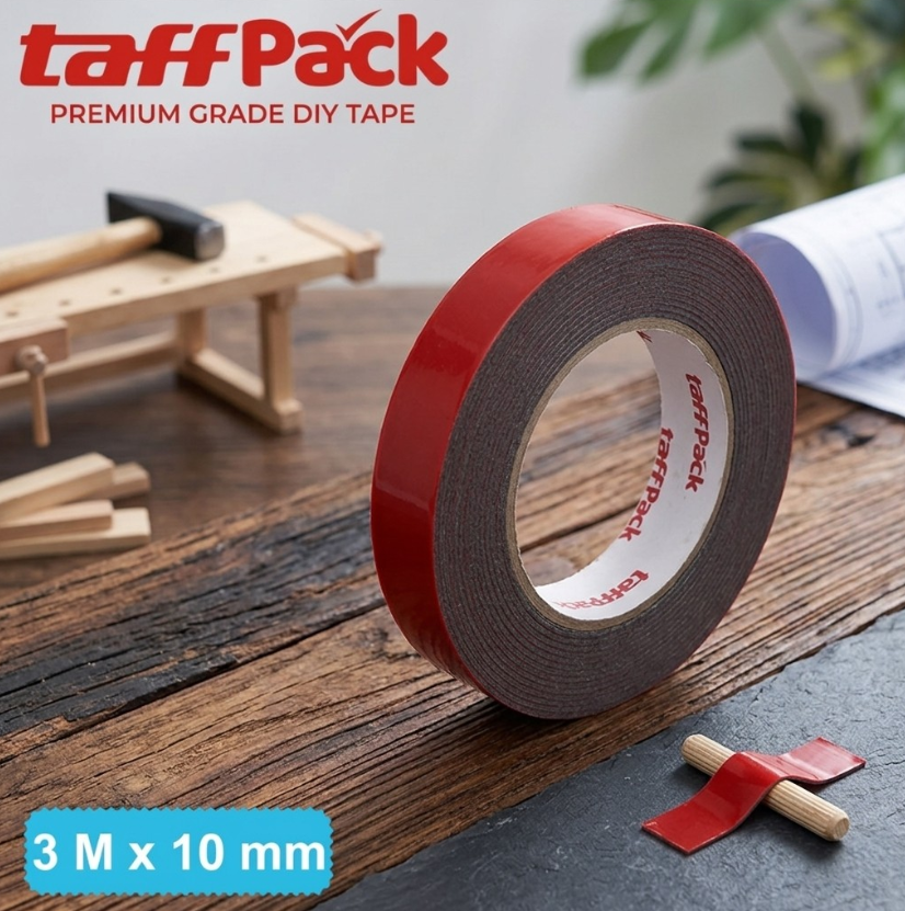 Gambar produk TaffPACK Lakban Double Side Tape Super Strong 3M 10mm - NI-3 - Utama