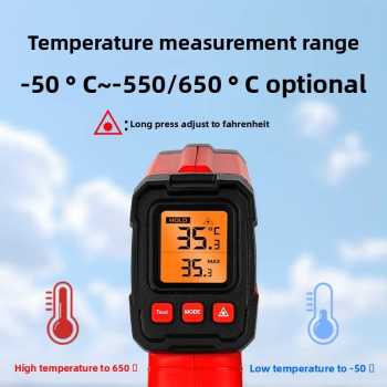 Gambar produk Anseny Termometer Industrial Digital Thermogun Infrared Dual Color LCD - CX6022 - 1