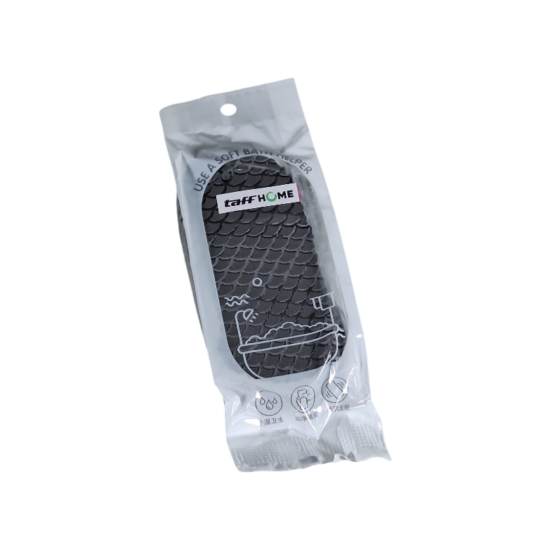 TaffHOME Spons Mandi Busa Eksfoliasi Penghilang Daki Soft Scrub Sponge - T3 Gambar produk TaffHOME Spons Mandi Busa Eksfoliasi Penghilang Daki Soft Scrub Sponge - T3 - Kemasan