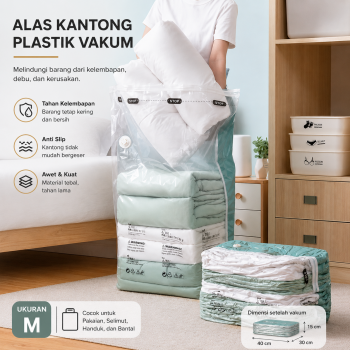 TAILI Kantong Plastik Vakum Pakaian Vacuum Bag Multifungsi 3D - FL-10