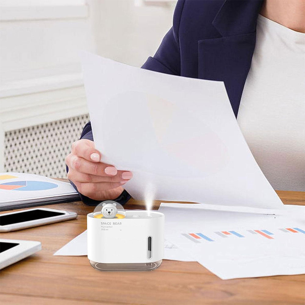 Fabo Air Humidifier Mini Ultrasonic Diffuser LED 7 Color 300ml - ABBP-M318 Gambar produk Fabo Air Humidifier Mini Ultrasonic Diffuser LED 7 Color 300ml - ABBP-M318 - 5
