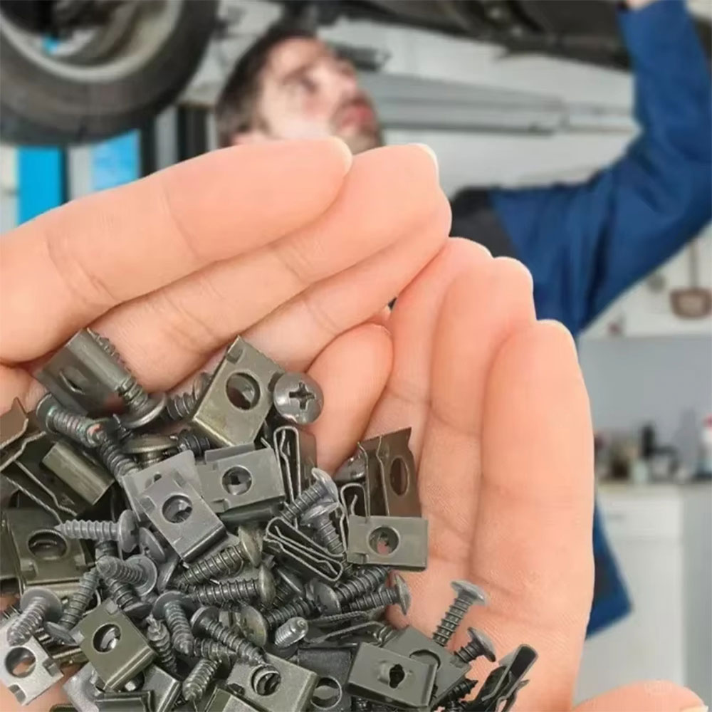Minho Baut Klip Body Motor Mobil U-Type Screw Galvanized 100 PCS - NT70 Gambar produk Minho Baut Klip Body Motor Mobil U-Type Screw Galvanized 100 PCS - NT70 - 2