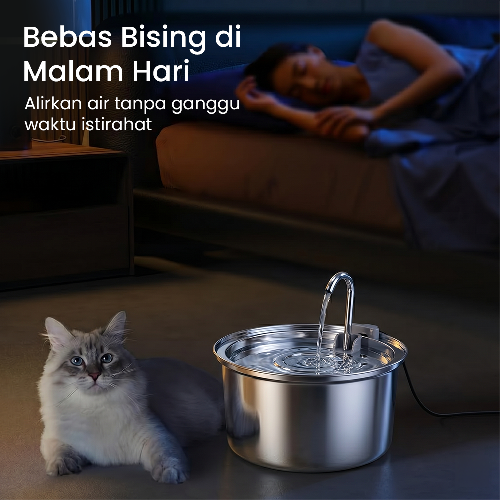 NIZE Water Dispenser Fountain Tempat Air Minum Kucing Anjing 3.2L - N32 Gambar produk NIZE Water Dispenser Fountain Tempat Air Minum Kucing Anjing 3.2L - N32 - 4