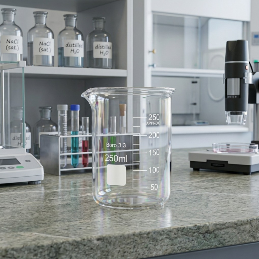 VYROX Gelas Ukur Lab Kimia Multifungsi Borosilicate Glass 250ml - BG17 Gambar produk VYROX Gelas Ukur Lab Kimia Multifungsi Borosilicate Glass 250ml - BG17 - 1
