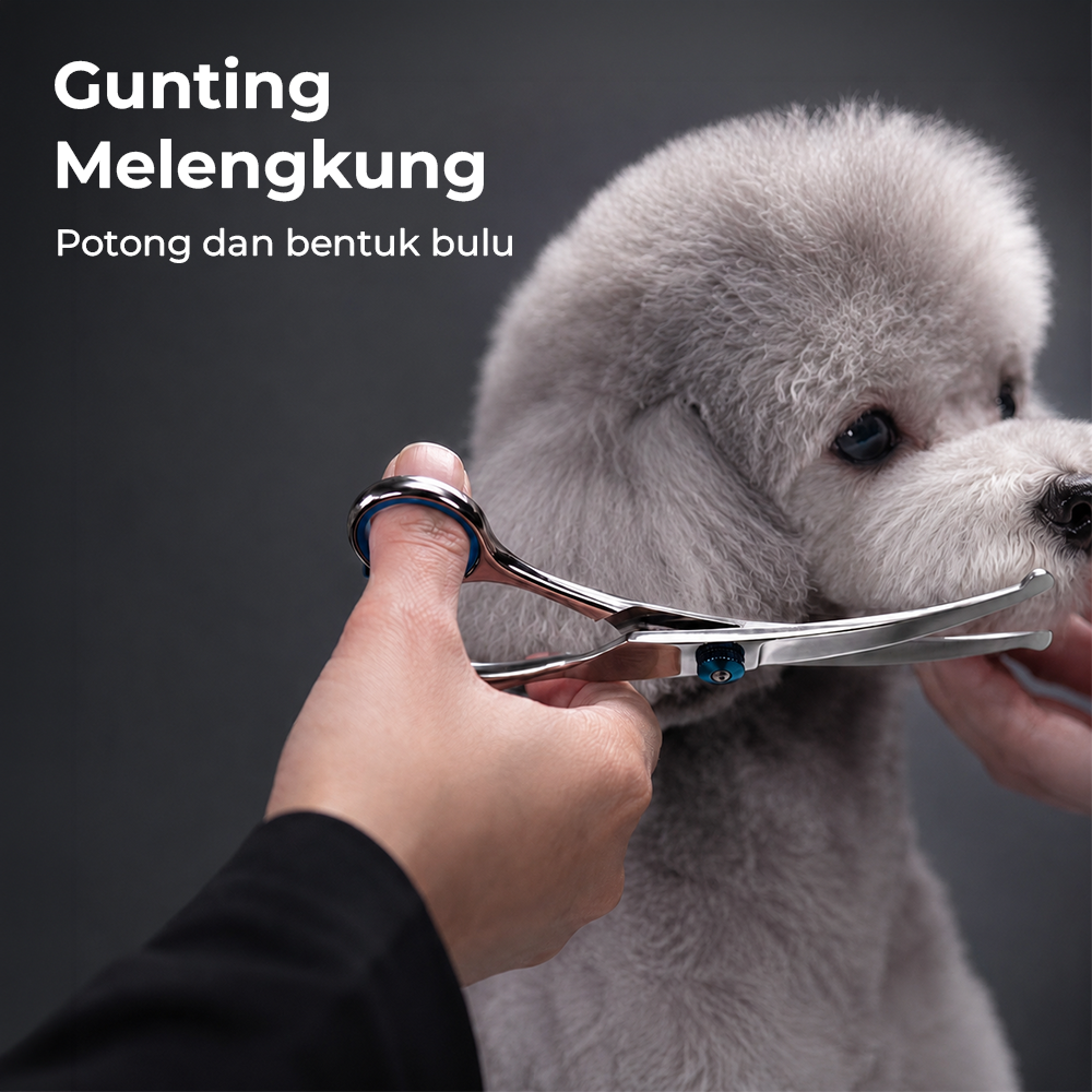 THREE SOUTH Set Gunting Grooming Perawatan Bulu Anjing 5in1 - TS-5 Gambar produk THREE SOUTH Set Gunting Grooming Perawatan Bulu Anjing 5in1 - TS-5 - 4