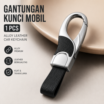 Januel Gantungan Kunci Mobil Alloy Leather Car Keychain - Jn16