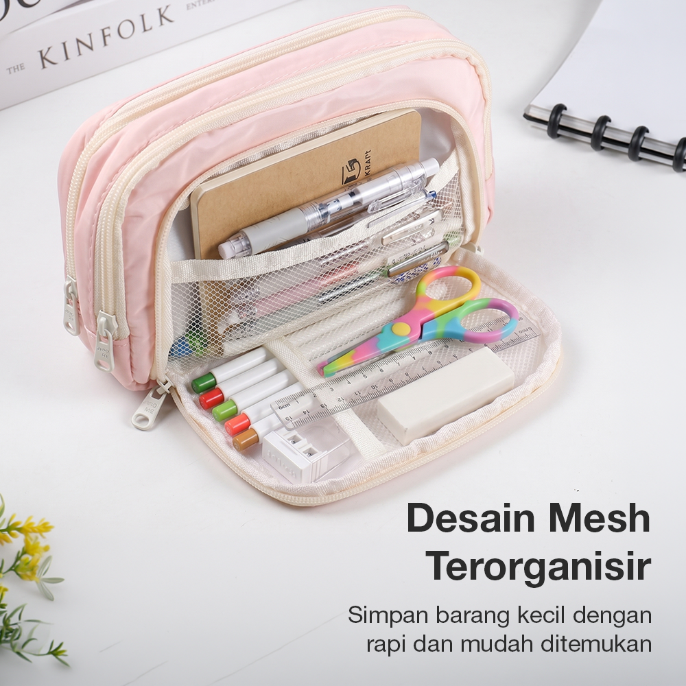 Botang Wenhua Tempat Pensil Multi Layer Case Compact Pouch Stationary - MG-1354 Gambar produk Botang Wenhua Tempat Pensil Multi Layer Case Compact Pouch Stationary - MG-1354 - 3