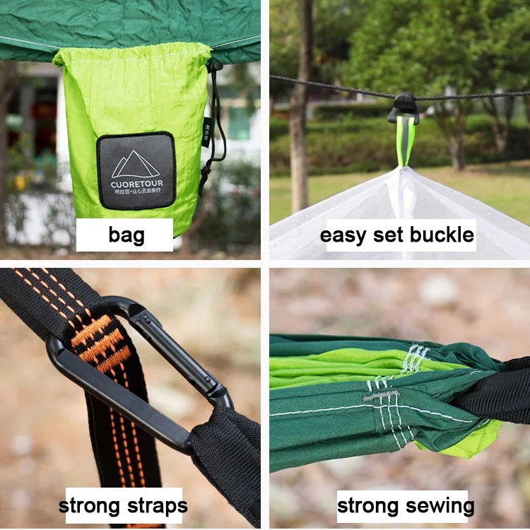 NATURY Hammock Kelambu Ayunan Gantung Camping Outdoor 2.9x1.4M - J510 Gambar produk NATURY Hammock Kelambu Ayunan Gantung Camping Outdoor 2.9x1.4M - J510 - 6
