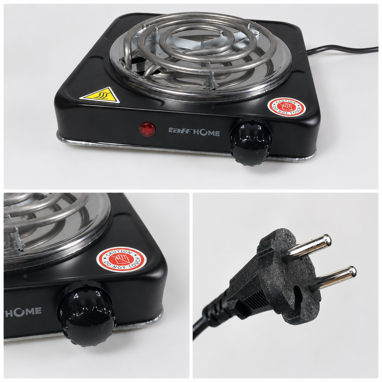 TaffHOME Kompor Listrik 1 Tungku Single Burner Coil Hot Plate 1000W - C1-1000-10 Gambar produk TaffHOME Kompor Listrik 1 Tungku Single Burner Coil Hot Plate 1000W - C1-1000-10 - 1