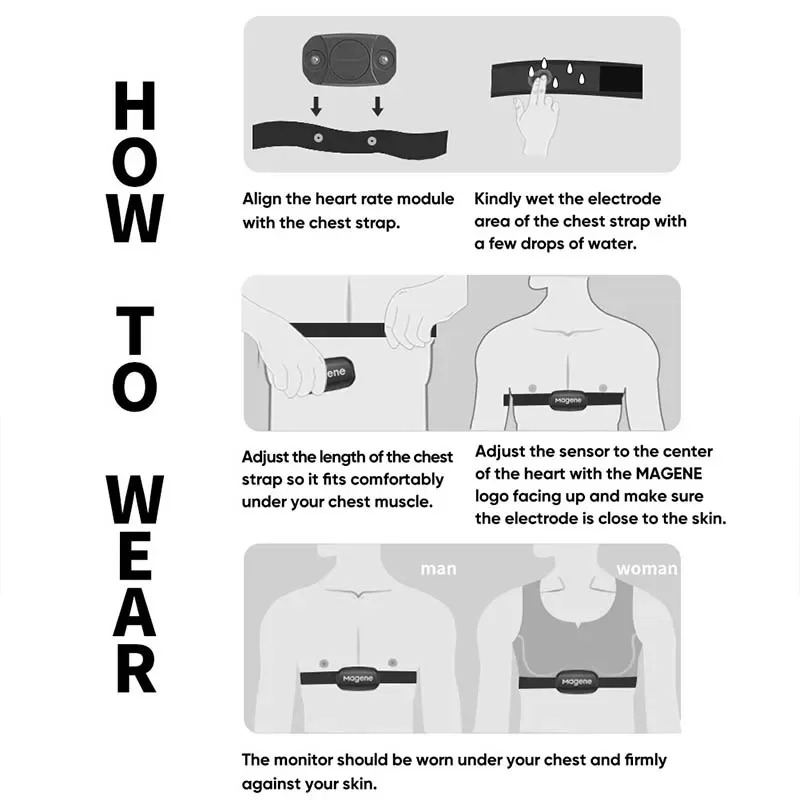 MAGENE Heart Rate Monitor Chest Strap Sensor Jantung Bluetooth ANT - H303 Gambar produk MAGENE Heart Rate Monitor Chest Strap Sensor Jantung Bluetooth ANT - H303 - 6