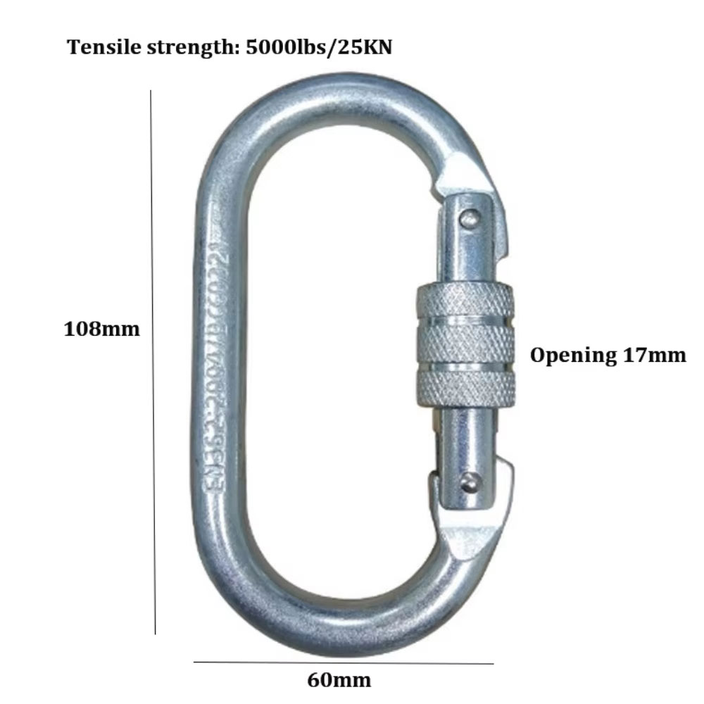 Gambar produk BYANG Gantungan Carabiner Panjat Tebing O Type Oval Alloy Steel 25kN - Y30 - 7