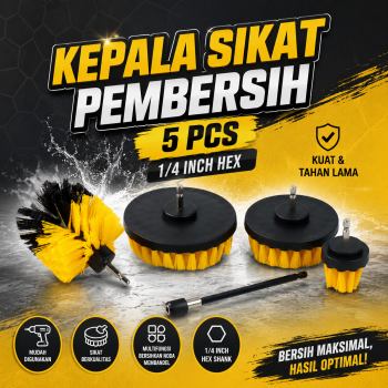 UNTIOR Kepala Sikat Pembersih Poles Mobil Car Polisher Drill Kit 5 PCS - UT2