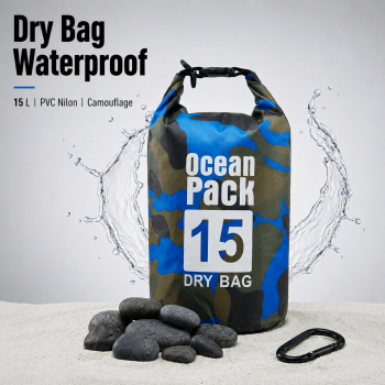 Ocean Pack Dry Bag Waterproof Backpack Strap Tas Tahan Air PVC Nilon - XAZ9