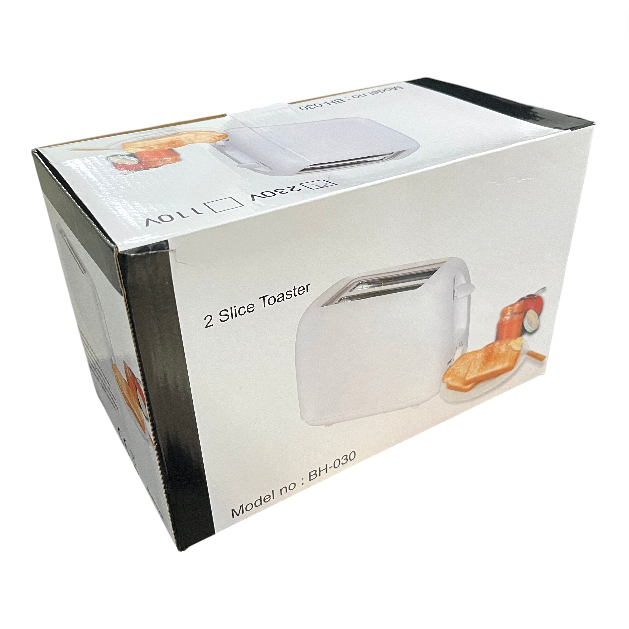 TOASIE Pemanggang Roti Elektrik Bread Toaster 2 Slot 6 Level 700W - BH-030 Gambar produk TOASIE Pemanggang Roti Elektrik Bread Toaster 2 Slot 6 Level 700W - BH-030 - Kemasan