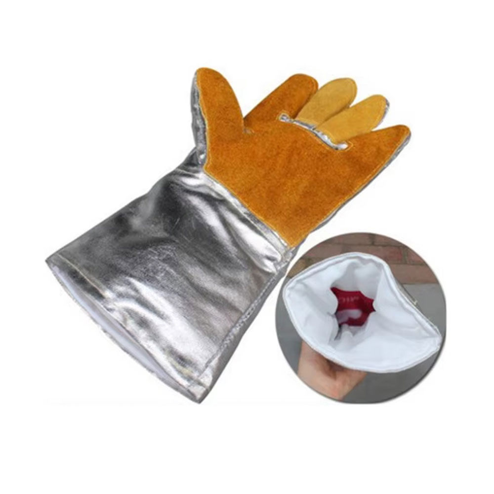STR Sarung Tangan Las Kulit Alumunium Anti Panas Welding Gloves - STL-60 Gambar produk STR Sarung Tangan Las Kulit Alumunium Anti Panas Welding Gloves - STL-60 - 4