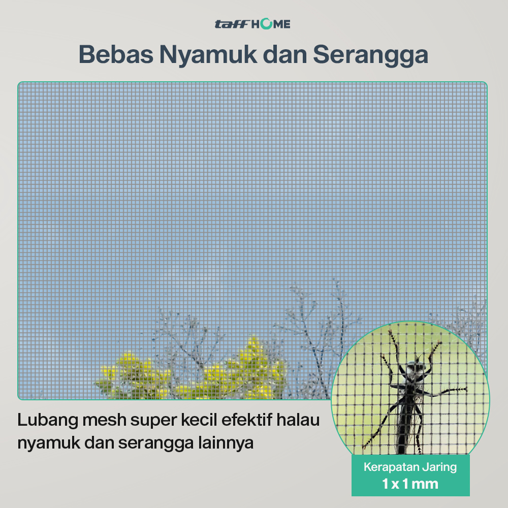 TaffHOME Lakban Kawat Nyamuk Tambalan Jendela Window Repair Tape 2M 50mm - TP512 Gambar produk TaffHOME Lakban Kawat Nyamuk Tambalan Jendela Window Repair Tape 2M 50mm - TP512 - 2