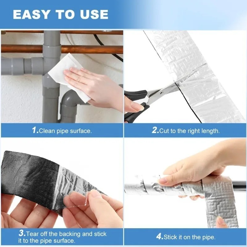 Dwitkul Lakban Aluminium Foil Tape Thermal Insulation Adhesive 10M 5cm 10mm - INU165 Gambar produk Dwitkul Lakban Aluminium Foil Tape Thermal Insulation Adhesive 10M 5cm 10mm - INU165 - 4