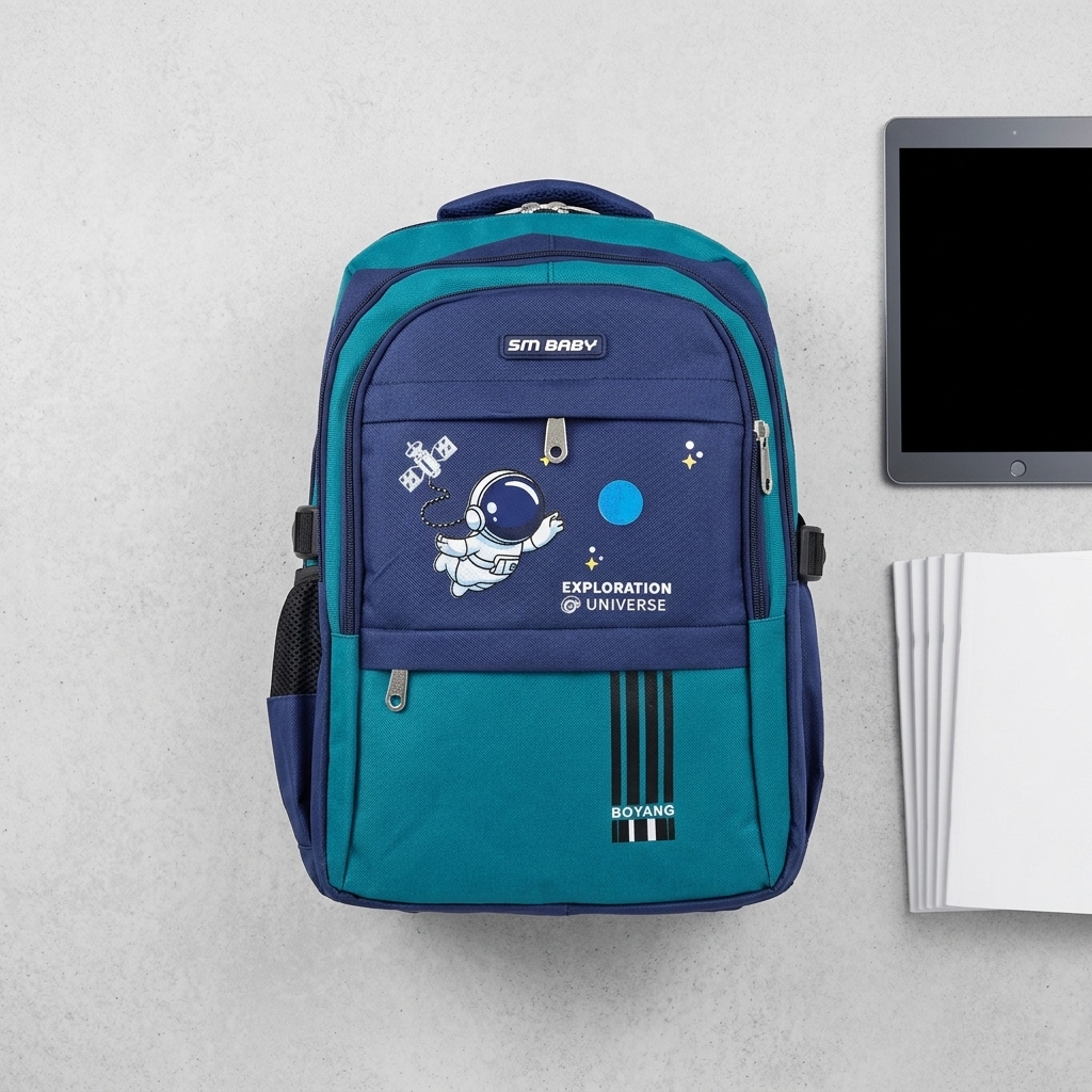 SM BABY Tas Ransel Sekolah Anak Astronot Breathable Waterproof Safety - LI-50 Gambar produk SM BABY Tas Ransel Sekolah Anak Astronot Breathable Waterproof Safety - LI-50 - 2