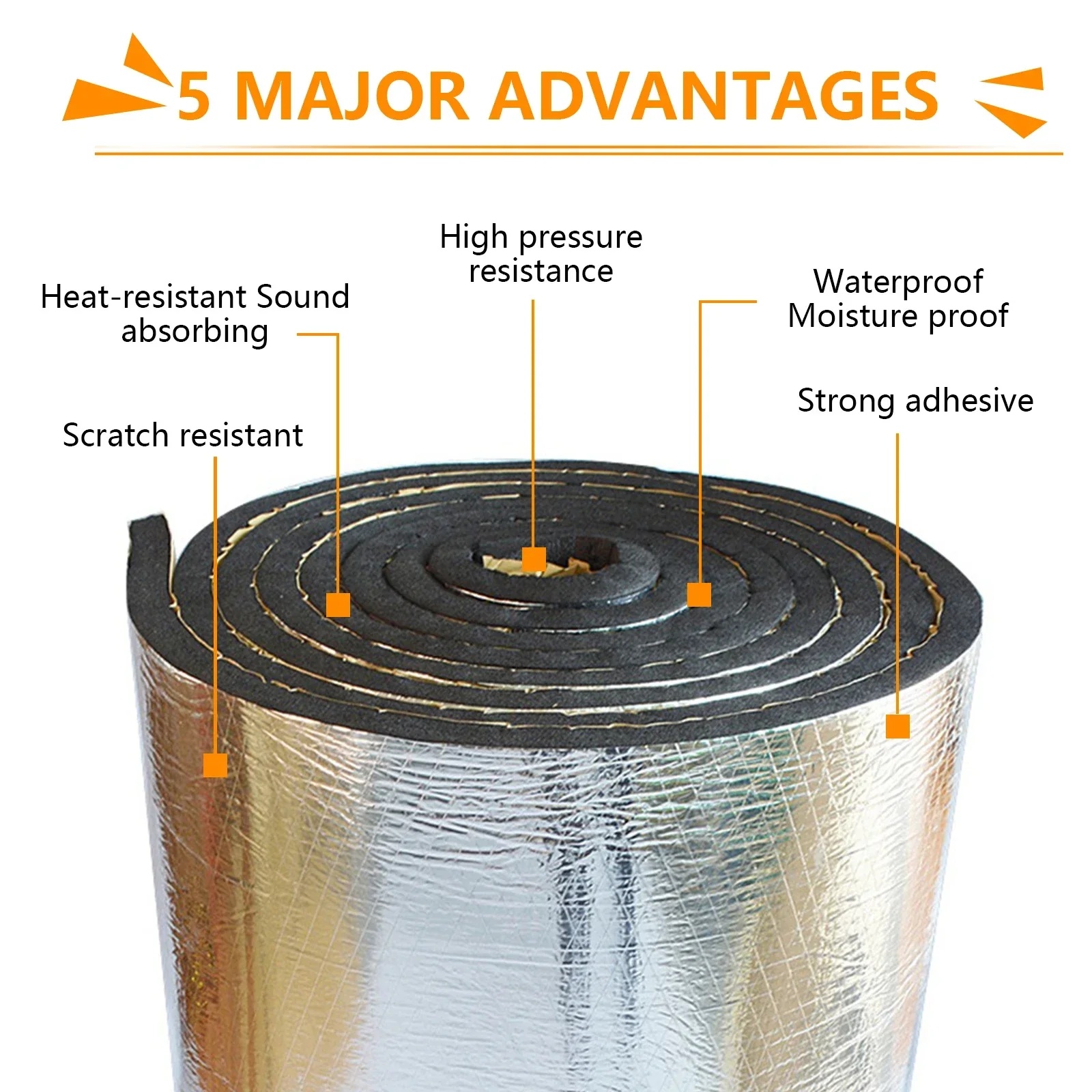 Podna Peredam Bising Mobil Aluminium Foil DIY Noise Insulation 1M 50cm 10mm - PD30 Gambar produk Podna Peredam Bising Mobil Aluminium Foil DIY Noise Insulation 1M 50cm 10mm - PD30 - 2