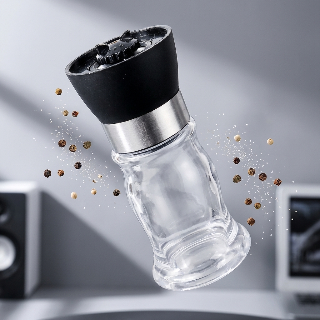 Leeseph Penggiling Lada Adjustable Salt Pepper Mill Grinder 80ml - M1599 Gambar produk Leeseph Penggiling Lada Adjustable Salt Pepper Mill Grinder 80ml - M1599 - 2