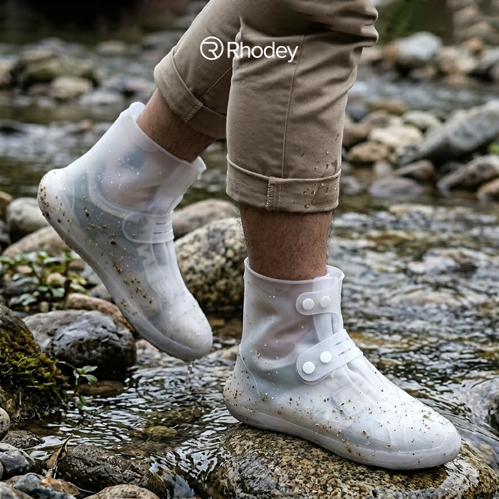 Rhodey Cover Sepatu Pelindung Anti Air Hujan PVC 1 Pair with Buckle 40-41 - F-100 Gambar produk Rhodey Cover Sepatu Pelindung Anti Air Hujan PVC 1 Pair with Buckle 40-41 - F-100 - 4